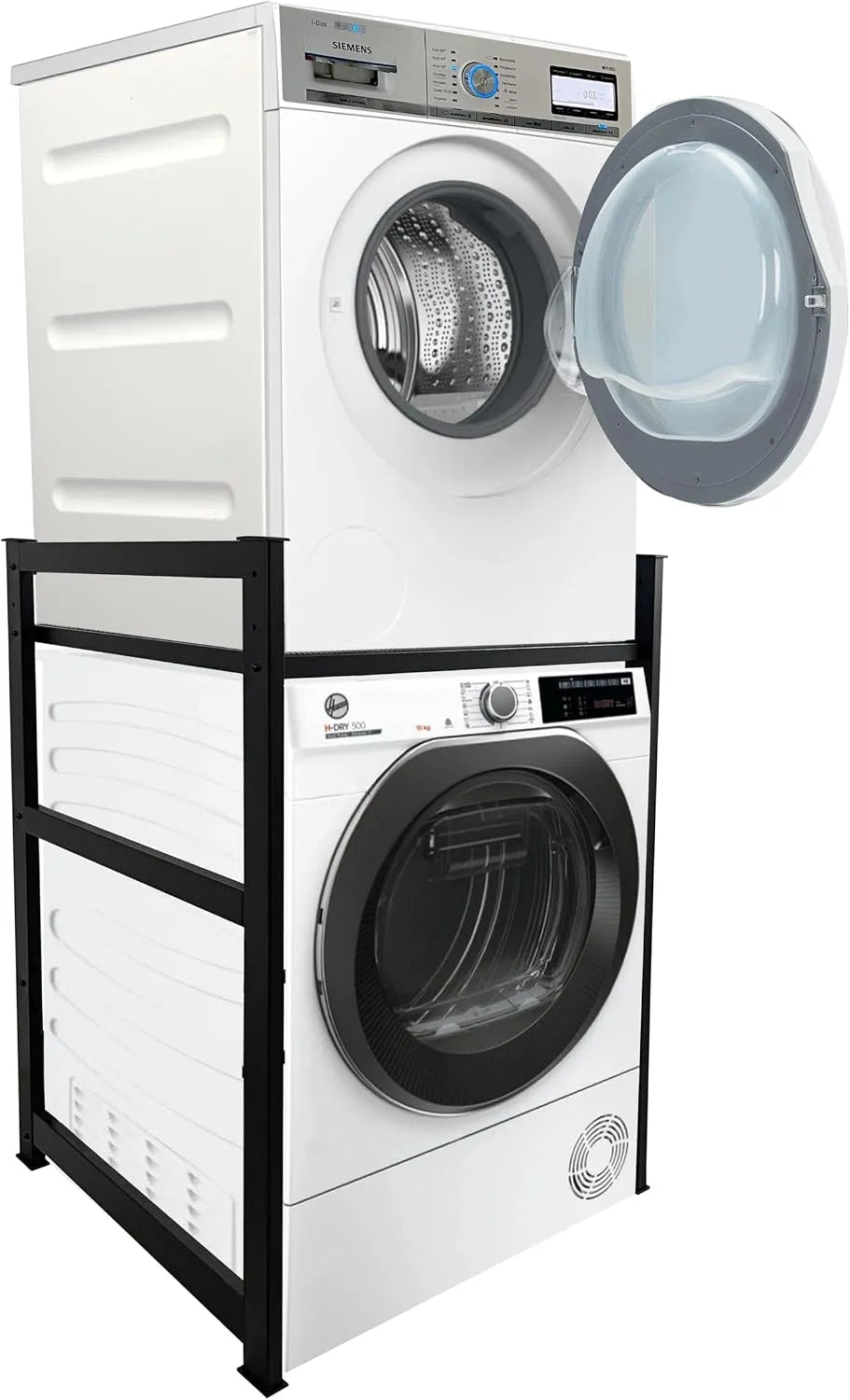 Lave-linge, 74x65x111cm, noir, QUICK STAR Étagère pour Machine à Laver 74x65x111cm Noir