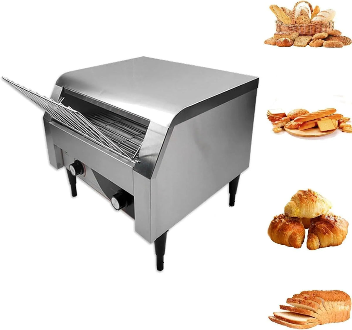 Four électrique, gril, professionnel, 150/300, 450 PCS, 2 tubes chauffants, pour pain, bagels et aliments