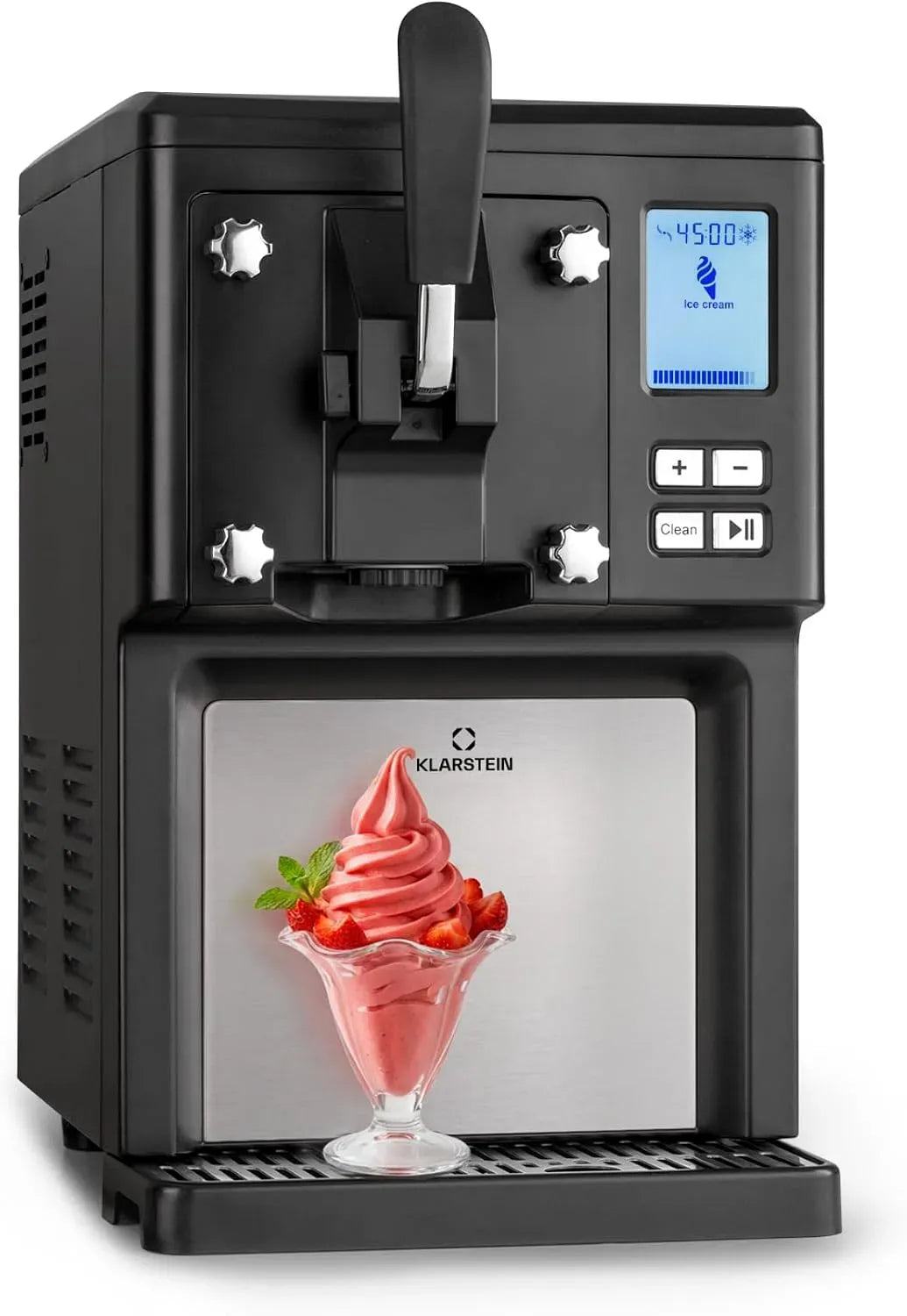 Klarstein Machine à glace, 1,5 L, minuteur, autonome, noir