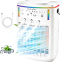 Climatiseur 1500ML 2-4-8H, 35 dB, portable, minuteur, 3 vitesses, silencieux, camping, LED 7 couleurs & télécommande, pour voiture et chambre