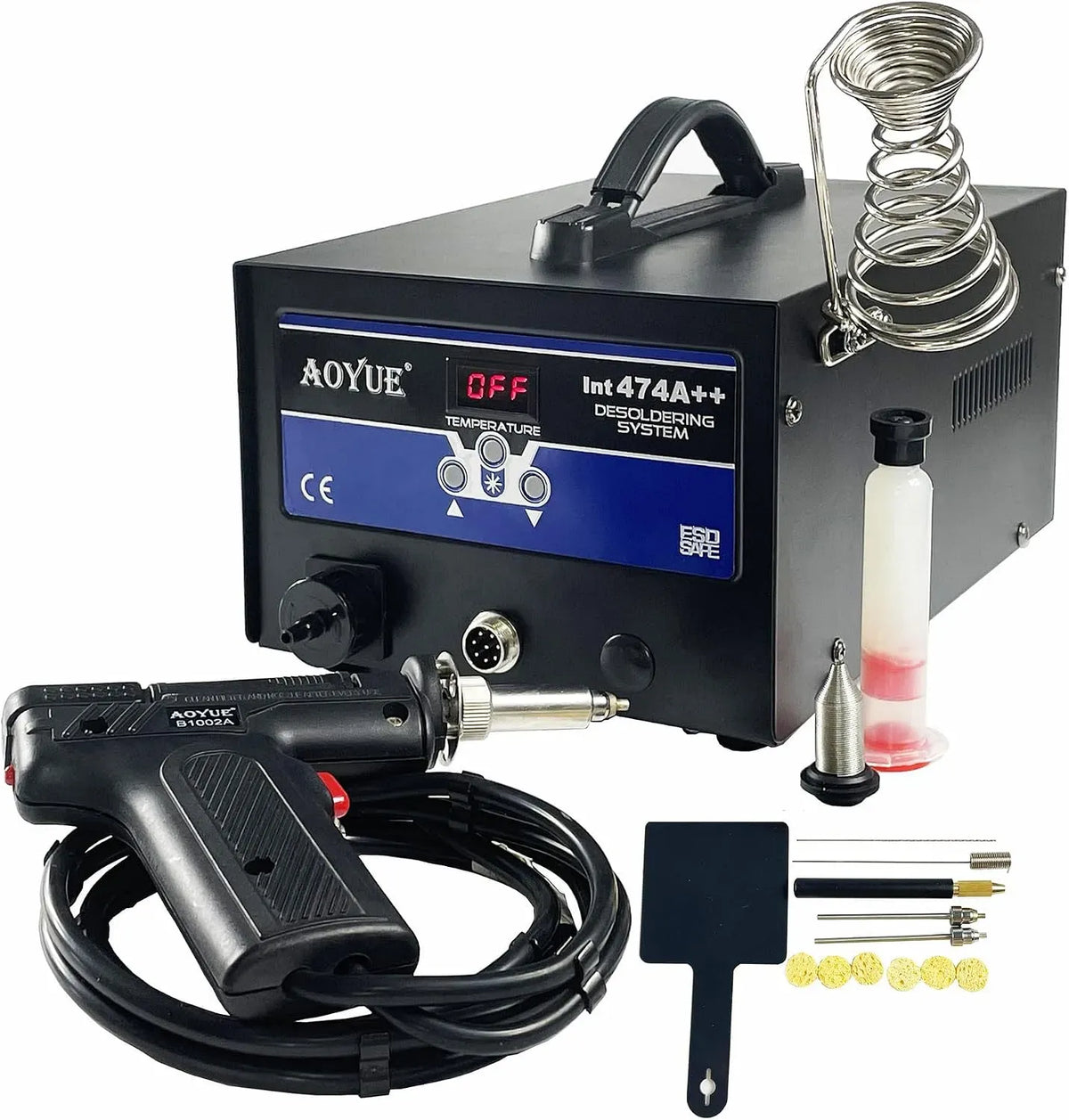 Radiateur électrique 474A, 70 W, Aoyue Pistolet à dessouder ++ avec aspiration 80 kPa