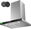Hotte aspirante, 60 cm, 881 m3/h, classe énergétique A, hotte de cuisine, GASLAND TR60SS, évacuation et recyclage, installation murale, tactile