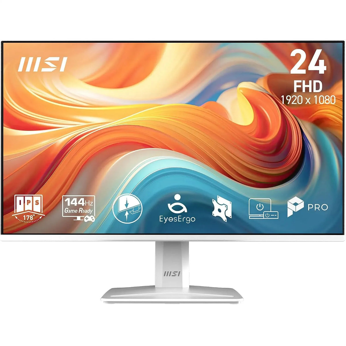 MSI Dalle IPS 1920x1080, Pro Écran Professionnel 23.8' FHD, 144 Hz, 1ms MP243WA E14, DisplayPort, compatible VESA, HDMI, Adaptive-Sync