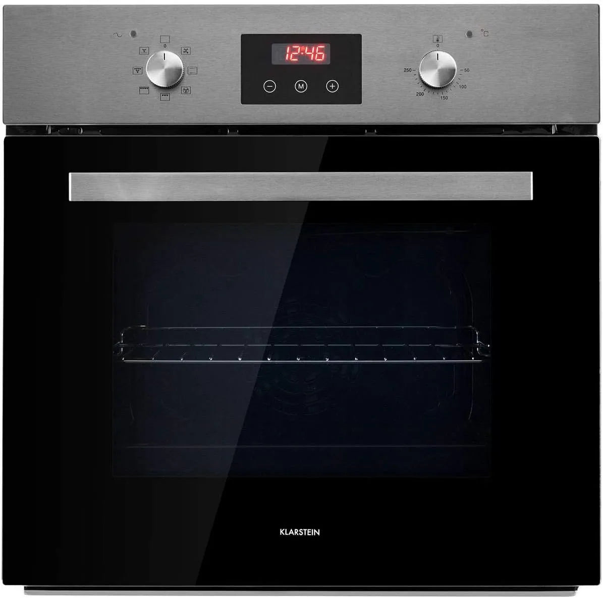 Klarstein Four électrique, 59, 5cm, 68 L, 7 programmes, 50 à 250 °C, classe énergétique D, encastrable, verrouillage, autonome, noir, 5 Niveaux