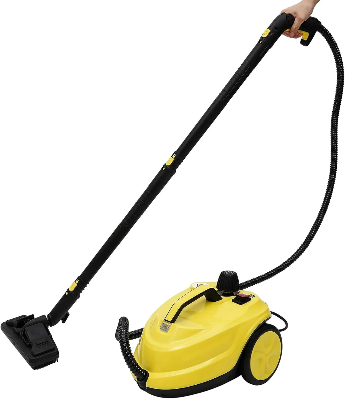 Nettoyeur vapeur, 8 L, 2000 W, grand réservoir, usage sur sols, cuisine, voiture, vitres et canapé, 13 accessoires et câble d'alimentation de 3 m