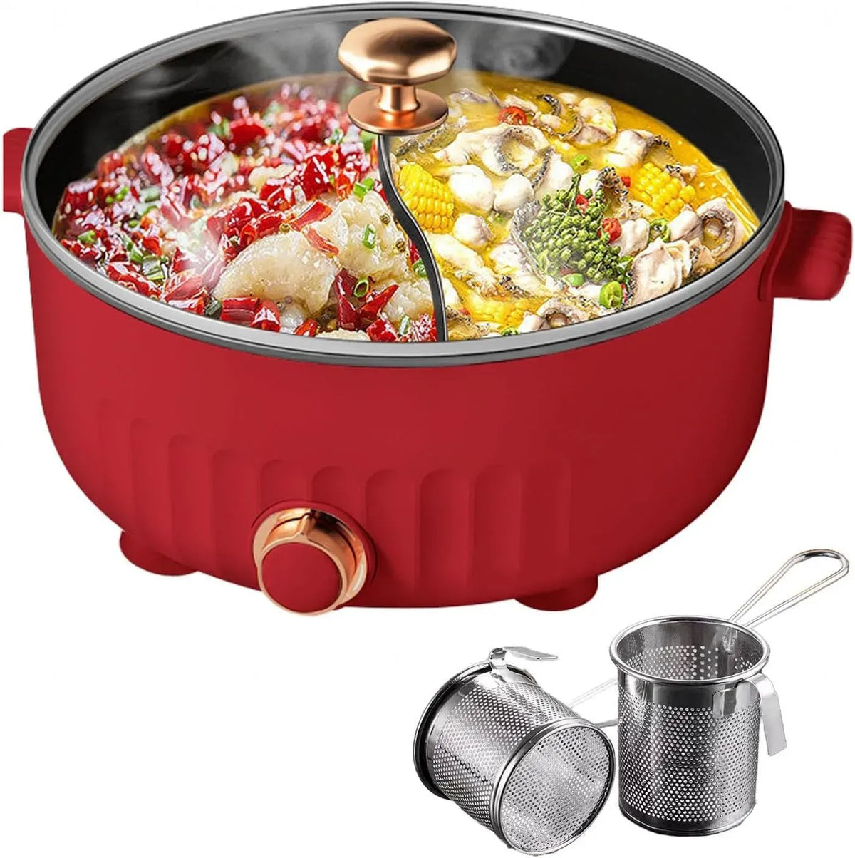 Fondue, 30cm, 6 L, 30 cm, IP65, rouge, pour Les RéUnions De Famille, ARTSIM