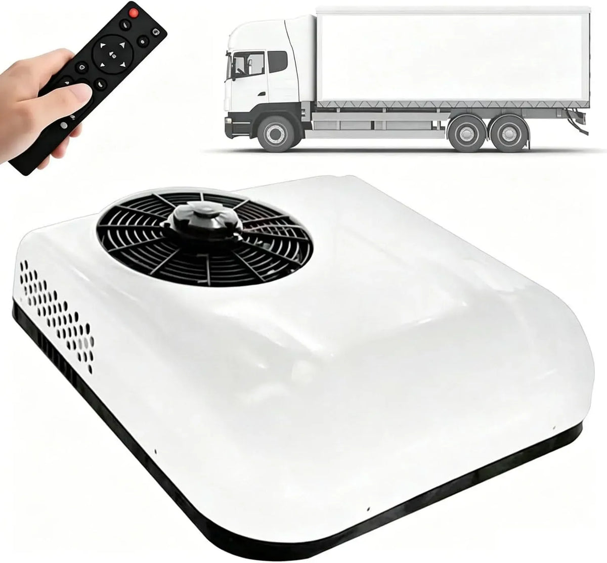Climatiseur 12V/24V White-24V, 12 V, camping, blanc, Refroidissement Rapide de 8800 BTU, Universel pour Camping-Cars