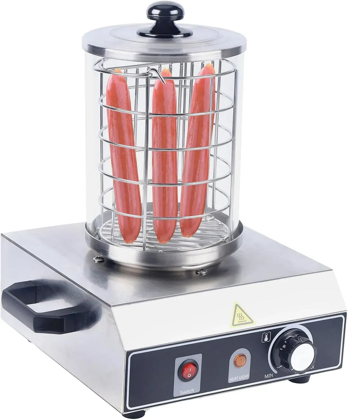 Radiateur électrique, 28 x 26 x 35,5 cm, 350 W, 30 à 85 °C, thermostat, professionnel, acier inoxydable