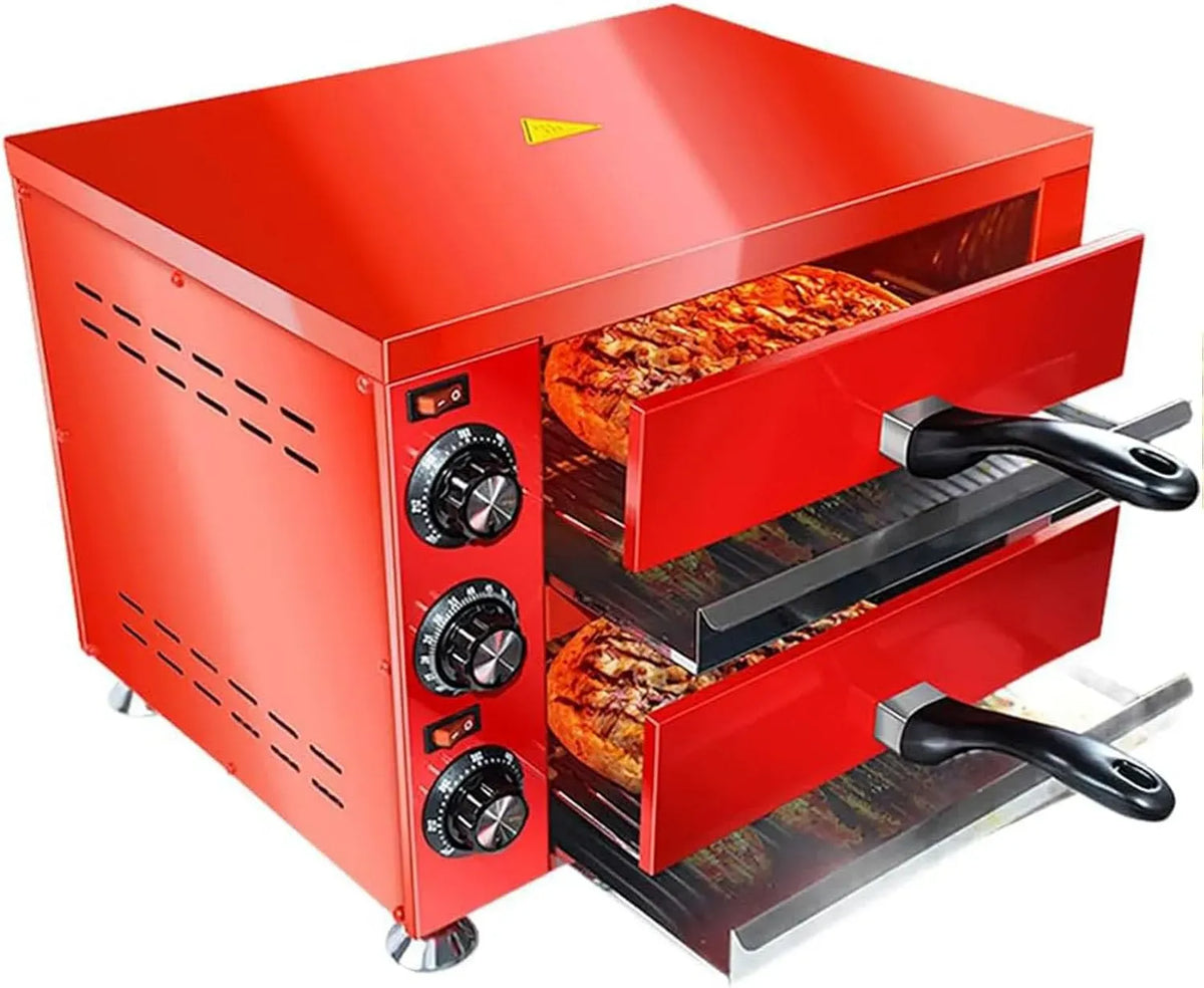Four électrique à pizza, minuteur, professionnel, restaurant, acier inoxydable