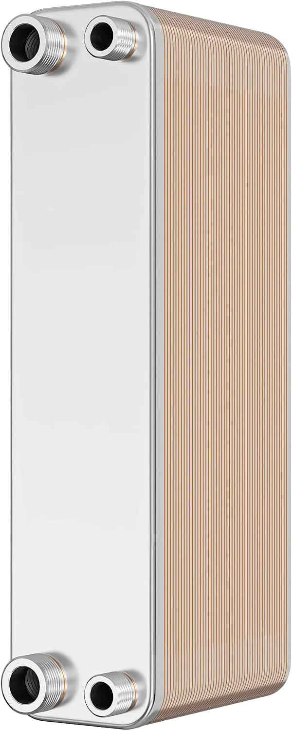 Produit 315 x 73 x 1310 mm, Wiltec Échangeur de chaleur thermique avec 50 plaques, max. 210 kW, 2 l par passe, en Acier inoxydable, pour Eau Solaire