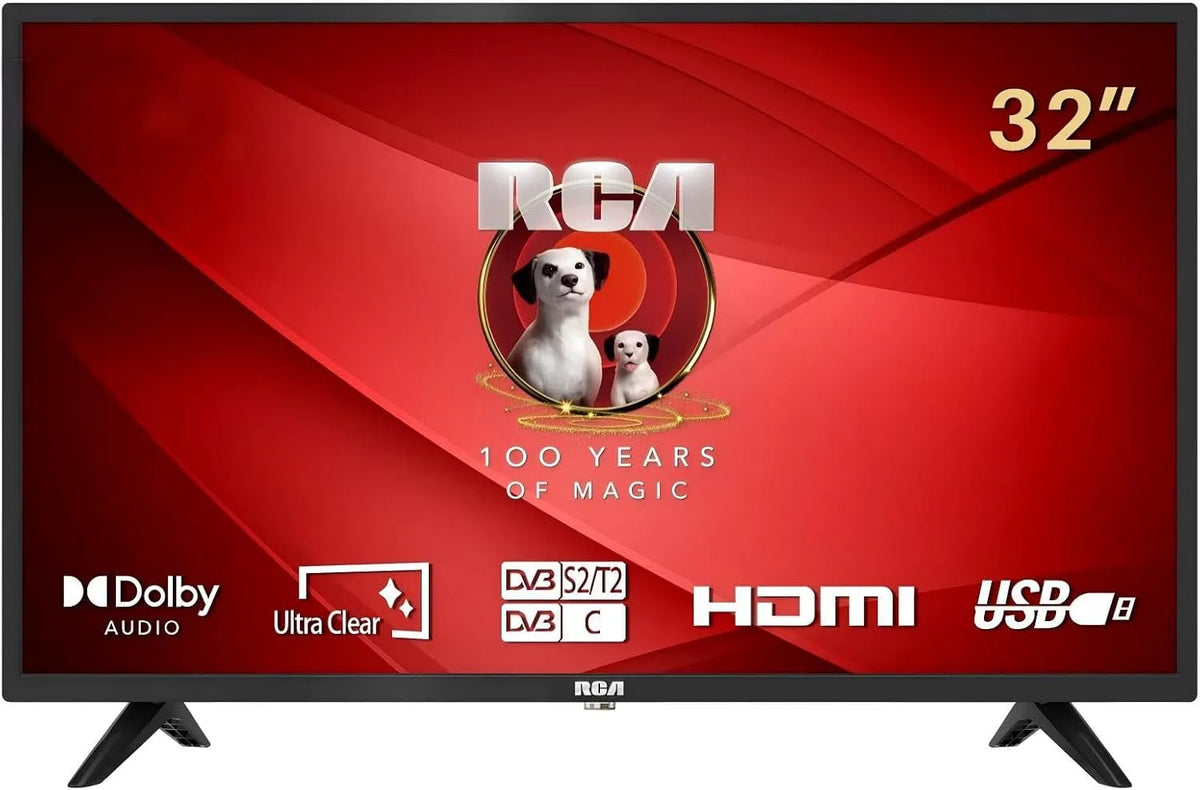 Google RS32F3 Smart TV, 32 pouces, téléviseur, triple tuner DVB-T2, S2, Android OS, Full HD, RCA RS32F3 Android Smart TV 81 cm, télécommande avec