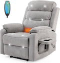 Fauteuil de massage: avec port USB, avec télécommande, gris, LEADZM