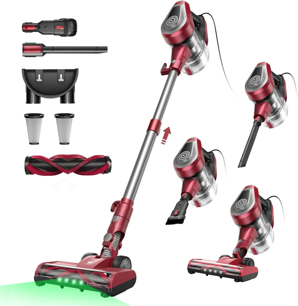 Aspirateur 600W/60Kpa, 600 W, Cable de 7 m, appareil électrique d'aspiration, Vexilar C8 Aspirateur Balai avec Fil
