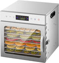 8-Tier Snacks Secs, pour Viande Séchée, pour Déshydrateur Alimentaire Professionnel, Température Réglable De 30 À 90 °C Et Éclairage Intégré, Fruits