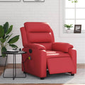 Fauteuil de massage - inclinaison réglable, avec télécommande, rouge