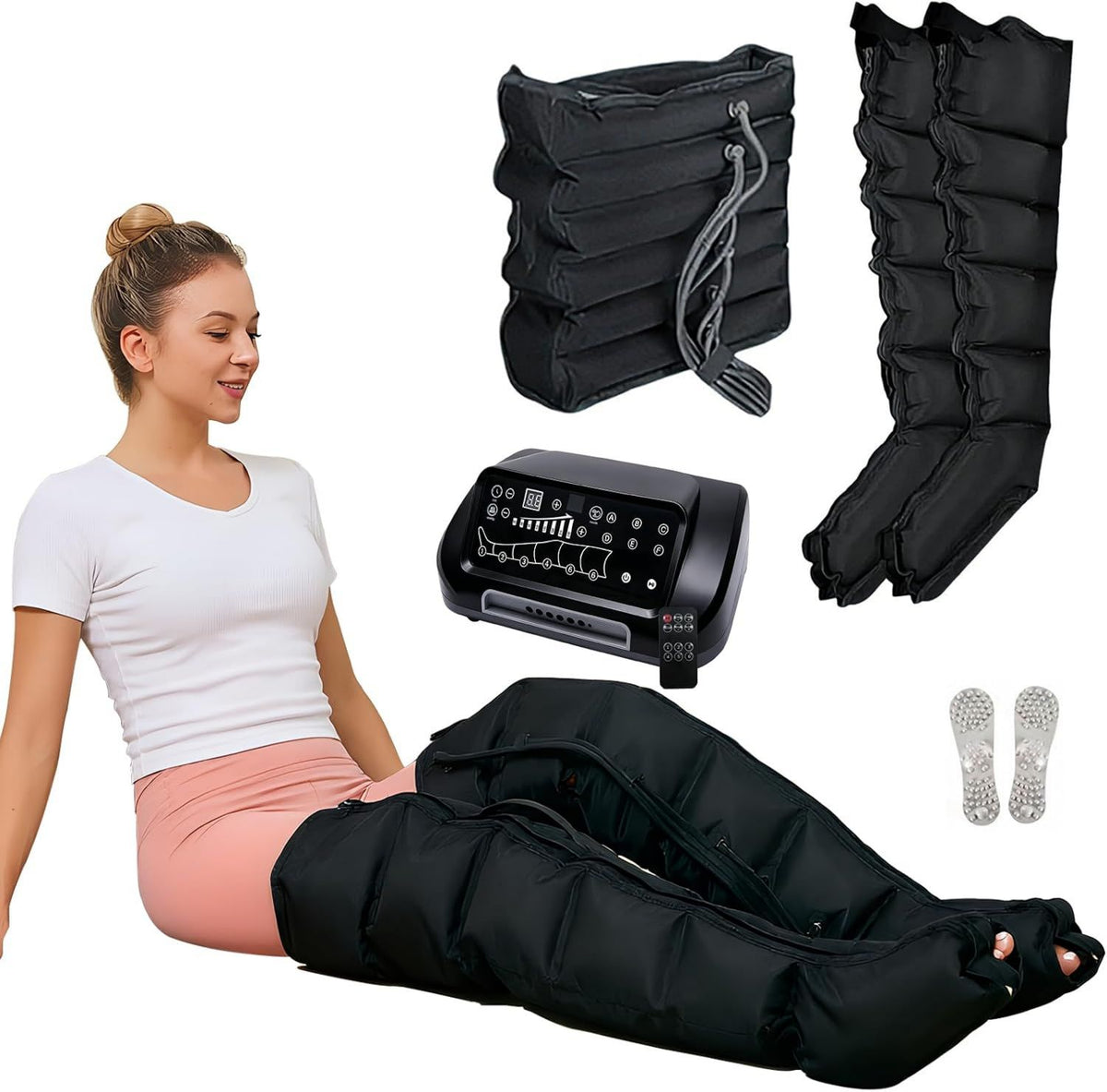 Bottes de pressothérapie – massage par compression d'air, réglable, usage professionnel, 6 Modes