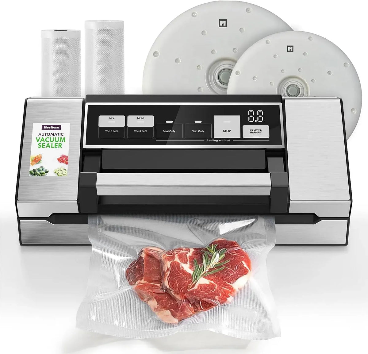 20L/min Vakuumiergerät, appareil de mise sous vide alimentaire, 140 W, 95kPa, 20 L, Mesliese