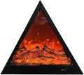 Cheminée électrique encastrable Triangulaire Murale décorative équipé de Simulation de Flamme LED Cheminées décoratives, Petit